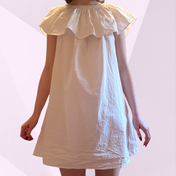 Optima Cottonwear White Ruffle Dress - Picture 2 of 7